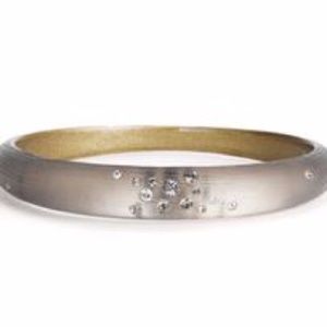 Alexis Bittar Warm Grey Tapered Bangle